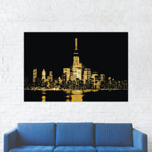 Load image into Gallery viewer, New York City Black &amp; Gold Abstract Cityscape
