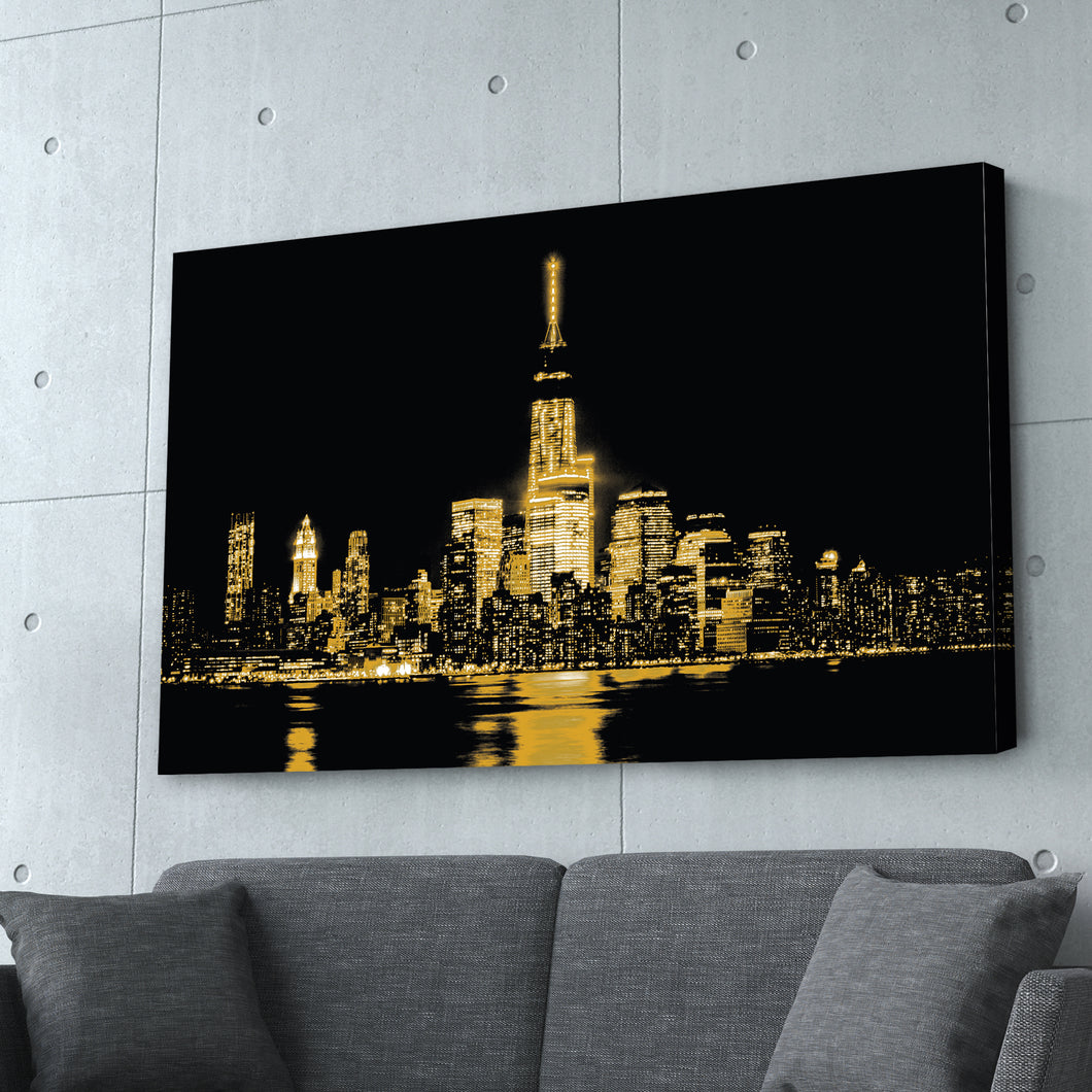 New York City Black & Gold Abstract Cityscape