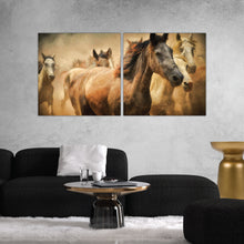 Load image into Gallery viewer, Running Horses Painting Print
