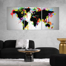 Load image into Gallery viewer, World Map Graffiti Art Print
