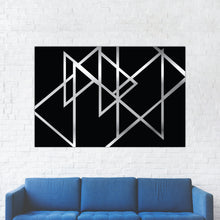 Load image into Gallery viewer, Silver Triangles Abstract Art Print
