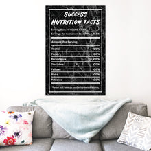 Load image into Gallery viewer, Success Nutrition Facts Black Marble Entrepreneur Print
