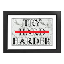 Load image into Gallery viewer, &quot;Try Harder&quot; White Marble Entrepreneur Print

