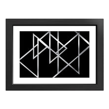 Load image into Gallery viewer, Silver Triangles Abstract Art Print
