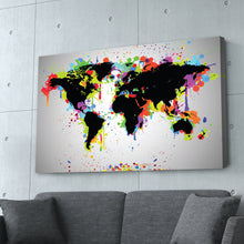 Load image into Gallery viewer, World Map Graffiti Art Print
