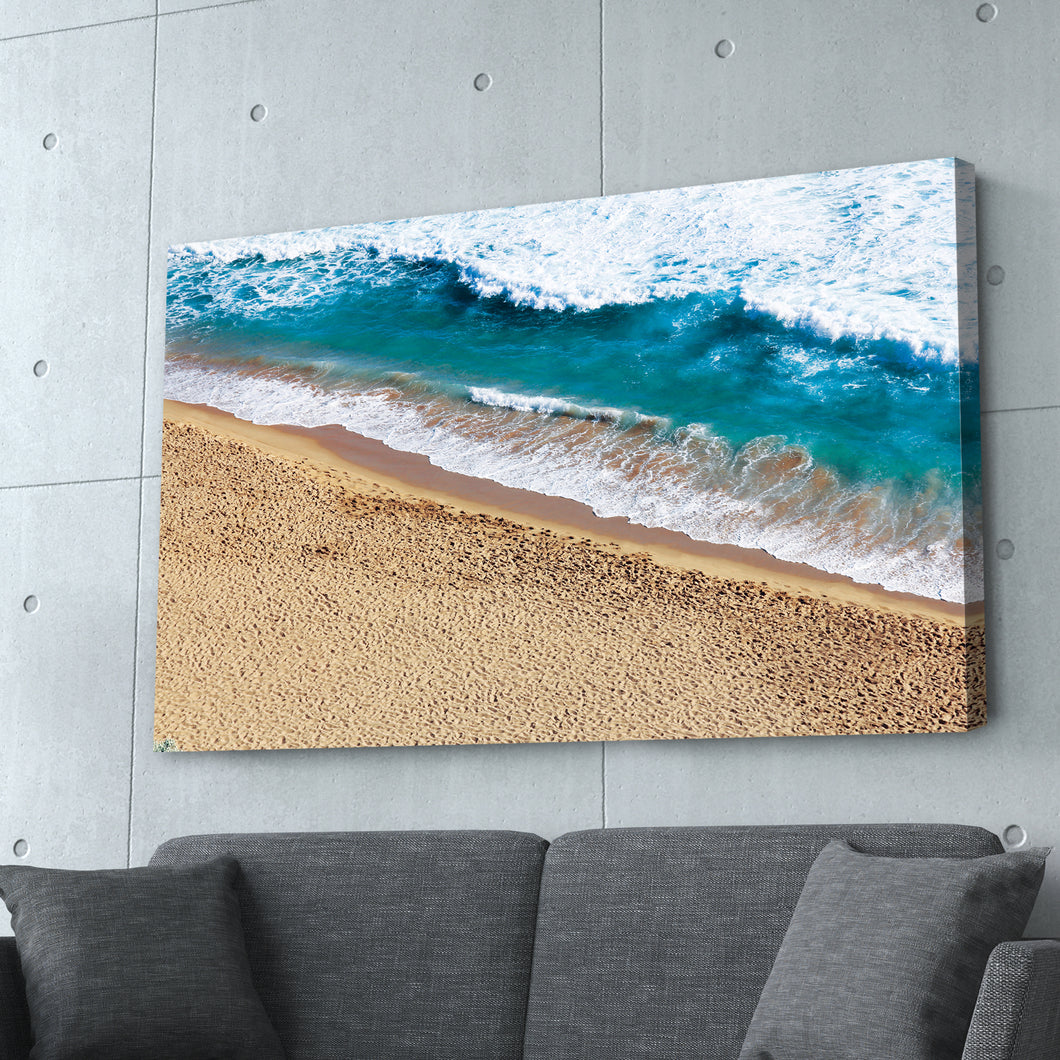 Sandy Beach Ocean Waves Print