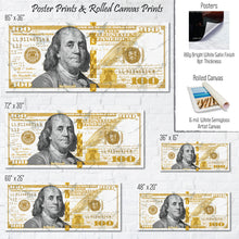 Load image into Gallery viewer, $100 Bill White Marble Money Art Print

