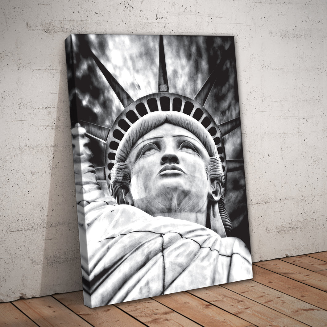 Statue of Liberty Black & White Art Print