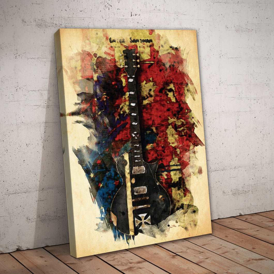 Music Guitar Abstract Art Print