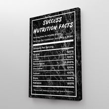 Load image into Gallery viewer, Success Nutrition Facts Black Marble Entrepreneur Print
